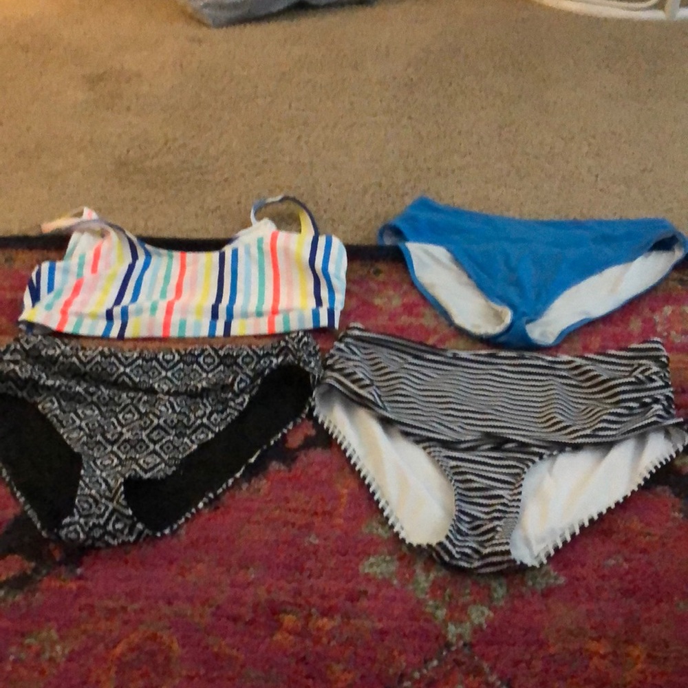 Swimsuit bottoms and a top